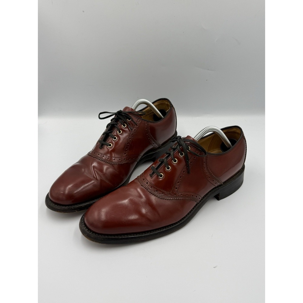 Vintage Hanover 2183 Shell Cordovan Saddle Oxford Shoes Men's 10 B/AA USA Made